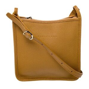 Longchamp Le Foulonné Tan Leather Crossbody Bag - Like New